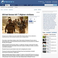 US-led forces kill 7 Afghan civilians