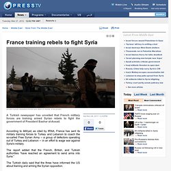 France training rebels to fight Syria
