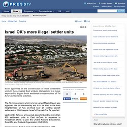 Israel OKs more illegal settler units