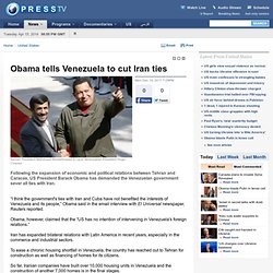 Obama tells Venezuela to cut Iran ties