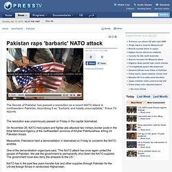 Pakistan raps 'barbaric' NATO attack