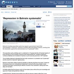Repression in Bahrain systematic'