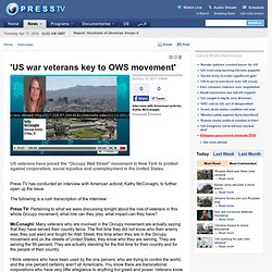 US war veterans key to OWS movement'