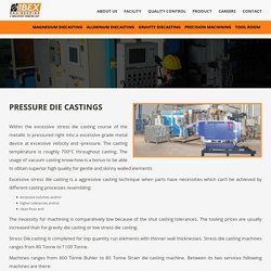 Pressure Die Castings - Ibex Engineering