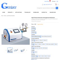 High Pressure Homogenizer
