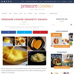 Pressure Cooker (Instant Pot) Spaghetti Squash