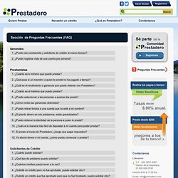 Prestadero.com - Preguntas Frecuentes