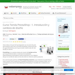 Curso Tienda PrestaShop : 1. Introducción y cambios de diseño