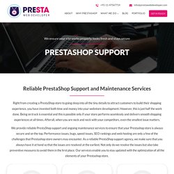 PrestaShop Support And Maintenance Services France, Germany, UK, USA