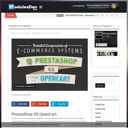 PrestaShop VS OpenCart