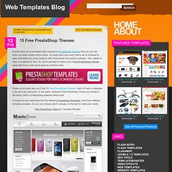 15 Free PrestaShop Themes « Web Templates Blog