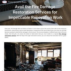 Avail the Fire Damage Restoration Services for Impeccable Renovation Work