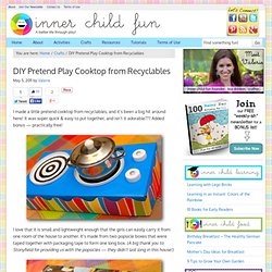 DIY Pretend Play Cooktop from Recyclables