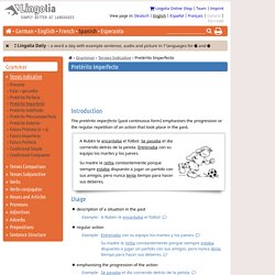 Pretérito Imperfecto - Lingolia Spanish