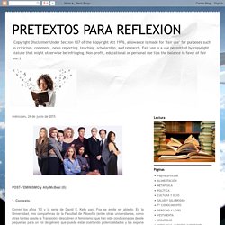 PRETEXTOS PARA REFLEXION