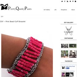 DIY - Pink Bead Cuff Bracelet