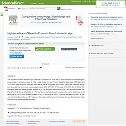 Comparative Immunology, Microbiology and Infectious Diseases, In Press, Corrected Proof, Available online 27 August 2011 High pr