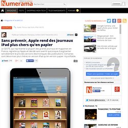 Sans prévenir, Apple rend des journaux iPad plus chers qu'en papier