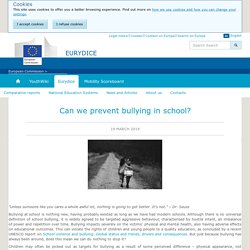 Can we prevent bullying in school?