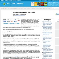 Prevent cancer with the basics