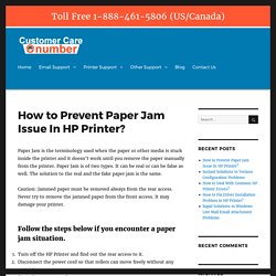How to Prevent Paper Jam Issue In HP Printer? – Number Customer Care