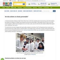 Are lab accidents at schools preventable? - MySafetySign Blog