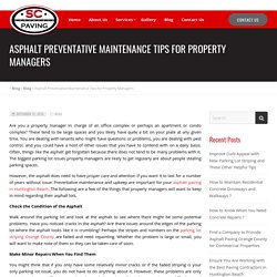 Asphalt Preventative Maintenance Tips for Property Managers