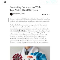 Preventing Coronavirus With Top-Notch HVAC Services