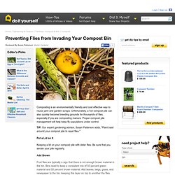 Preventing Flies from Hoarding Your Compost Bin