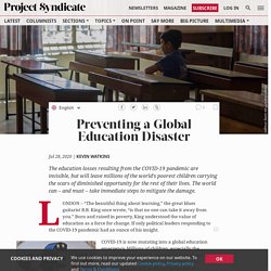 Preventing a Global Education Disaster by Kevin Watkins