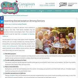 Preventing Social Isolation Among Seniors