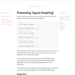 Preventing 'layout thrashing'