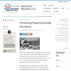 Preventing Property Damage this Winter - AAA Public Adjusters, LLC