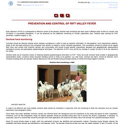 PREVENTION AND CONTROL OF RIFT VALLEY FEVER