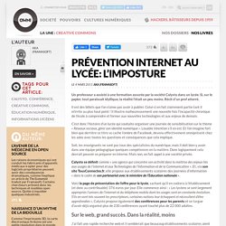 Prévention Internet au lycée: l’imposture » Article » OWNI, Digital Journalism