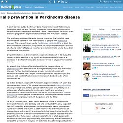 Falls prevention in Parkinson's disease