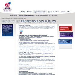 Prévention et protection des publics - ARJEL - Autorité de Régulation des Jeux En Ligne - site officiel
