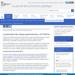 La prévention des risques psychosociaux