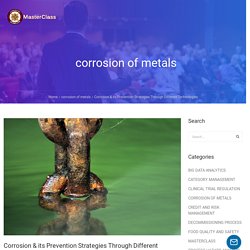 Corrosion & its Prevention Strategies Through Different Technologies