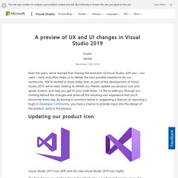 Nouvelle version 2019 de Visual Studio