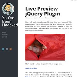 Live Preview jQuery Plugin