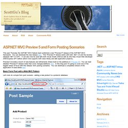 MVC Preview 5 and Form Posting Scenarios