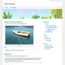 Theme Preview - Previewing Another WordPress Blog