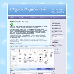 PDF Preview for Windows 7 / Vista / XP / 2008 (PDF Preview Handler)