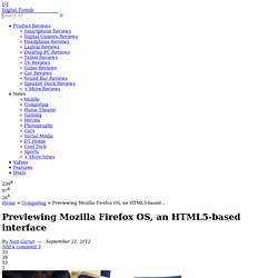 Previewing Mozilla Firefox OS, an HTML5-based interface