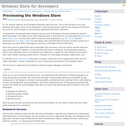 Previewing the Windows Store - Windows Store for developers