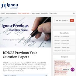 ignou previous question papers