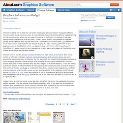Previous Versions - Graphics Software On a Budget