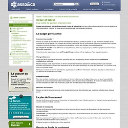 Asso&Co - Gestion prévisionnelle : budget, trésorerie d’association
