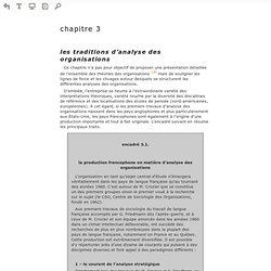 Lire en ligne Théorie des organisations - chapitre 3 - les traditions d’analyse des organisations (Prévisualisation)
